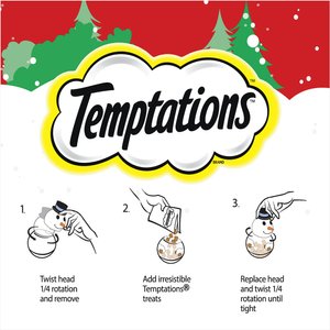 Temptations Snacky Snowman Cat Treat Toy, 0.42-oz treat pack