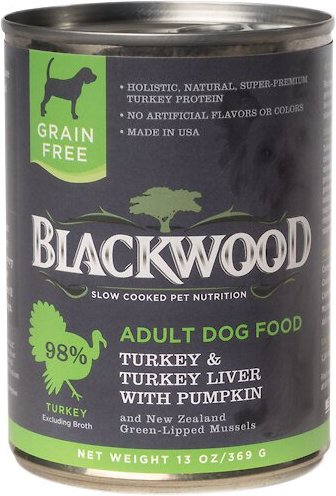 BLACKWOOD Turkey & Turkey Liver with Pumpkin Grain-Free Adult Canned Dog  Food, 13-oz, case of 12 