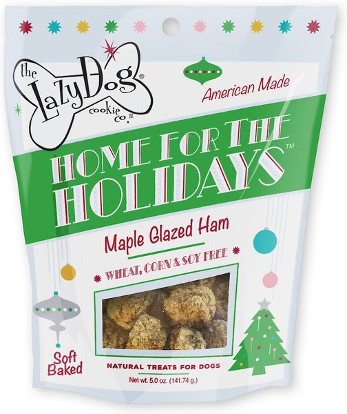 The Lazy Dog Cookie Co. Home for The Holidays Maple Glazed Ham Dog Treats, 5-oz bag slide 1 of 6