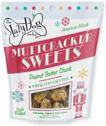 The Lazy Dog Cookie Co. Muttcracker Sweets Peanut Butter Chunk Dog Treats, 5-oz bag