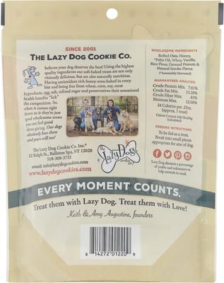 Show full view: The Lazy Dog Cookie Co. Muttcracker Sweets Peanut Butter Chunk Dog Treats, 5-oz bag slide 3 of 8