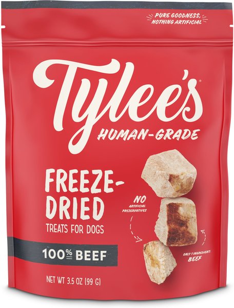 Tylee’s Beef Human-Grade Freeze-Dried Dog Treats, 3.5-oz bag