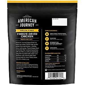 American Journey 100% Chicken Freeze-Dried Grain-Free Cat Treats, 5-oz bag
