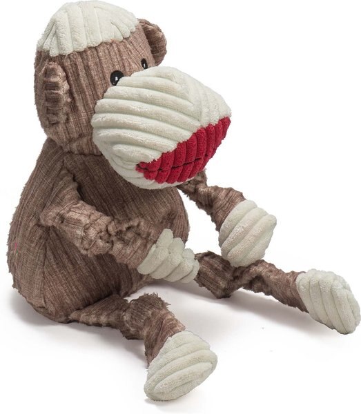 Multipet Sock Pal Monkey Squeaky Plush Dog Toy