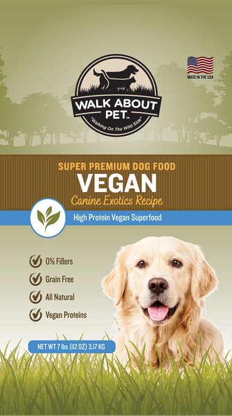 Walk About Canine Exotics Vegan Recipe Grain-Free Dry Dog Food, 7-lb bag slide 1 of 2