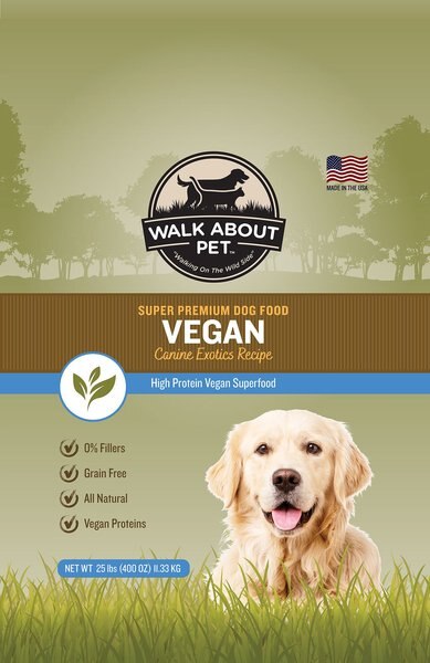 Walk About Canine Exotics Vegan Recipe Grain-Free Dry Dog Food, 25-lb bag slide 1 of 2
