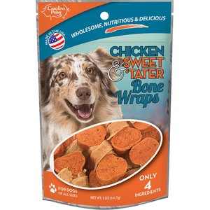 Carolina Prime Pet Chicken & Sweet 'Tater Bone Wraps Dog Treats, 5-oz bag