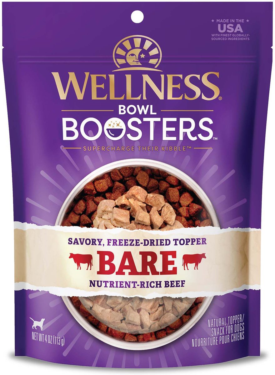Bag of wellness core bowl boosters dog food toppers