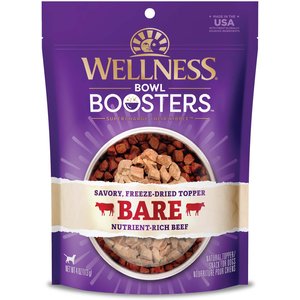 Wellness CORE Bowl Boosters Bare Beef Freeze-Dried Dog Food Mixer or Topper, 4-oz bag