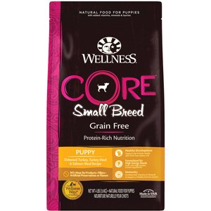 Wellness CORE Grain-Free Small Breed Puppy Deboned Turkey Recipe Dry Dog Food, 4-lb bag