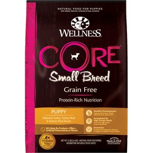 Wellness CORE Grain-Free Small Breed Puppy Deboned Turkey Recipe Dry Dog Food, 12-lb bag