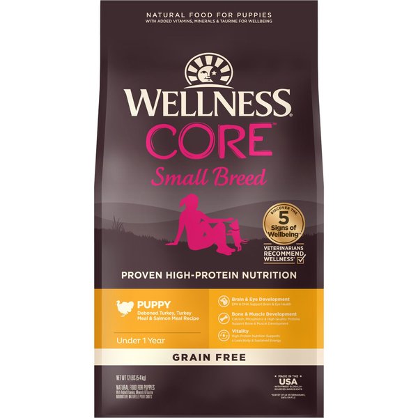WELLNESS CORE GrainFree Small Breed Puppy Deboned Turkey Recipe Dry