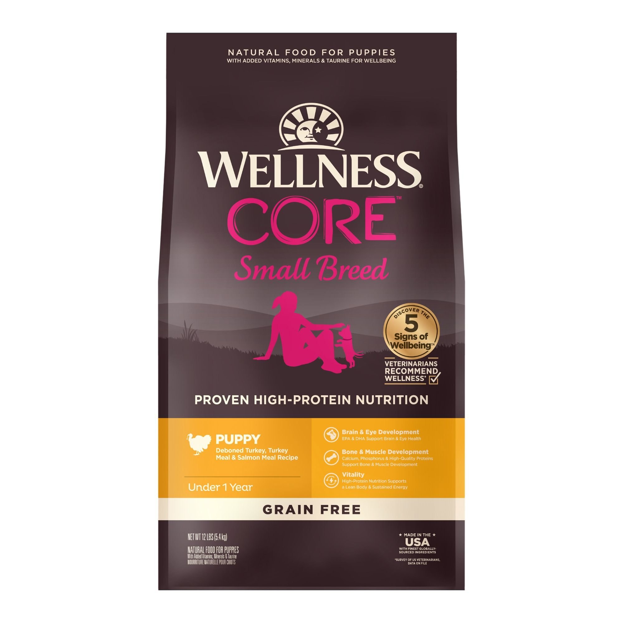 are the kibbles of Wellness CORE Grain-Free Small Breed Puppy Deboned ...