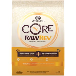 Wellness CORE RawRev Grain-Free Indoor Recipe with Freeze-Dried Turkey Liver Dry Cat Food, 10-lb bag