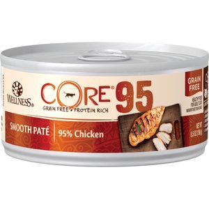 Wellness CORE 95% Chicken Grain-Free Canned Cat Food, 5.5-oz, case of 12