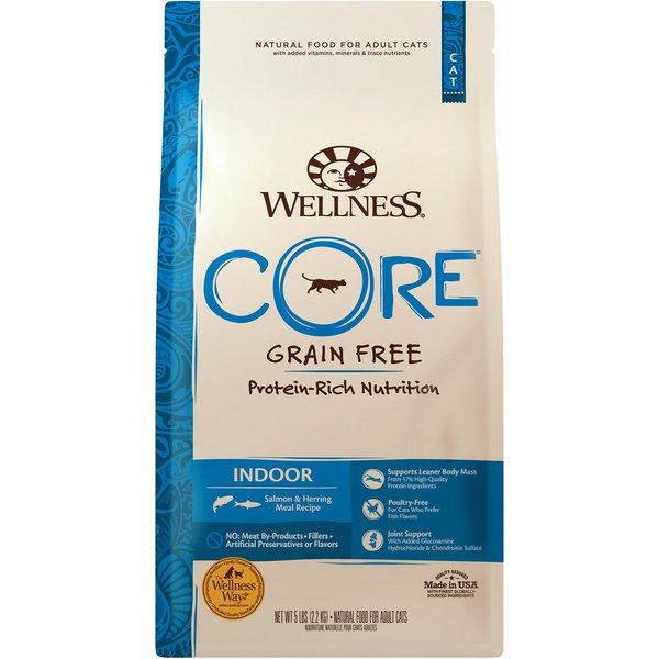 WELLNESS CORE Grain-Free Indoor Formula Dry Cat Food, 5-lb bag - Chewy.com