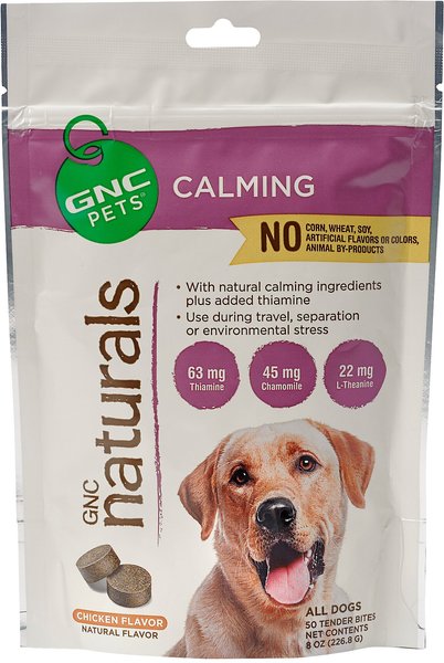 Discontinued GNC PETS Naturals Calming Chicken Flavor Soft Chews Dog Supplement 50 count Chewy