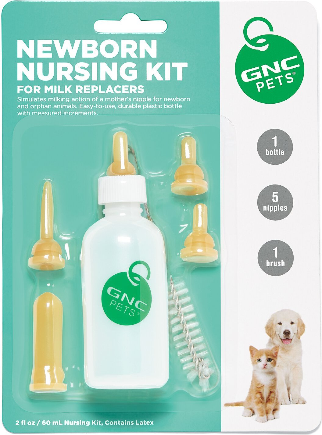GNC PETS Newborn Nursing Kits for Puppy & Kitten Milk Replacers