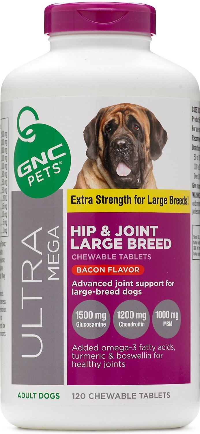 GNC PETS Ultra Mega Hip & Joint Large Breed Bacon Flavor Chewable