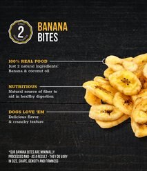 Wholesome Pride Pet Treats Banana Bites Dehydrated Dog Treats, 8-oz bag slide 2 of 8