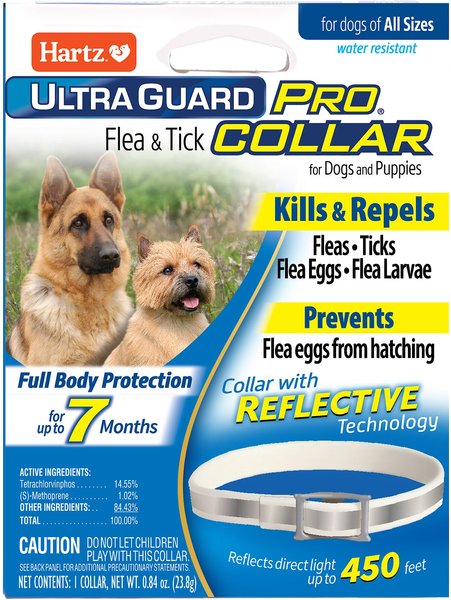 Hartz UltraGuard Pro Reflecting Flea & Tick Collar for Dogs & Puppies, 1 Collar (7-mos. supply) slide 1 of 13
