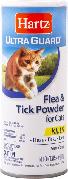 Discontinued Hartz Ultraguard Flea And Tick Cat Powder 4 Oz Bottle