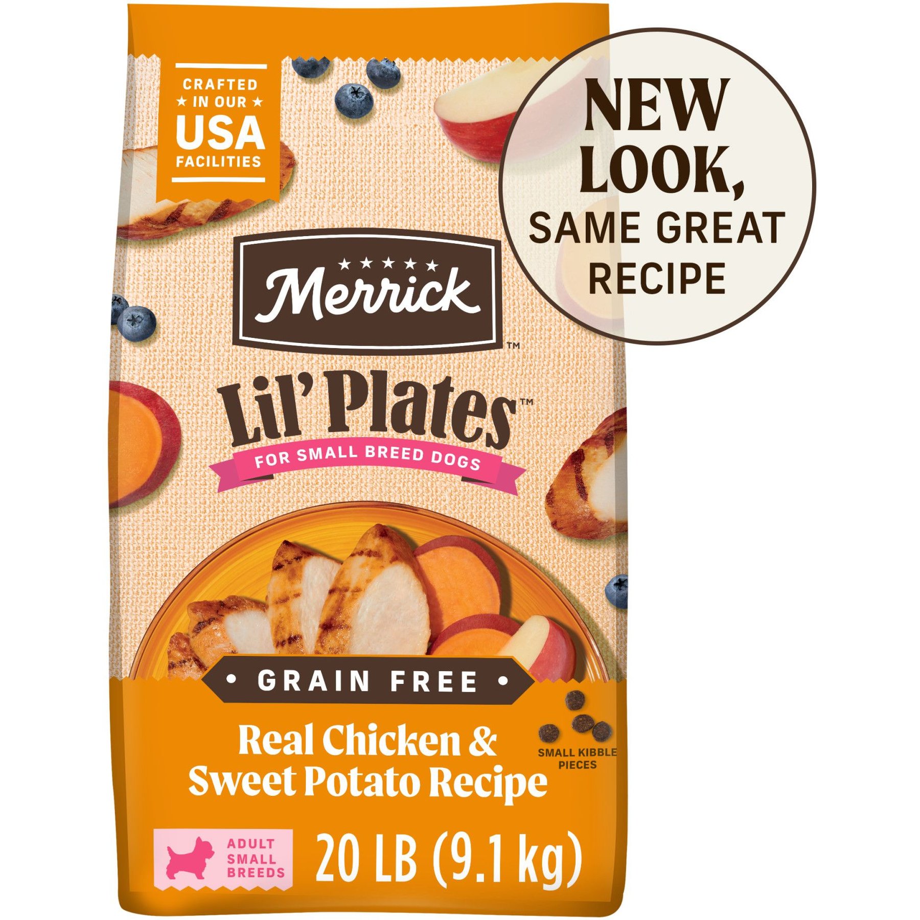 MERRICK Lil Plates Grain Free Small Breed Dry Dog Food Real Chicken Sweet Potato Recipe 20 lb bag Chewy