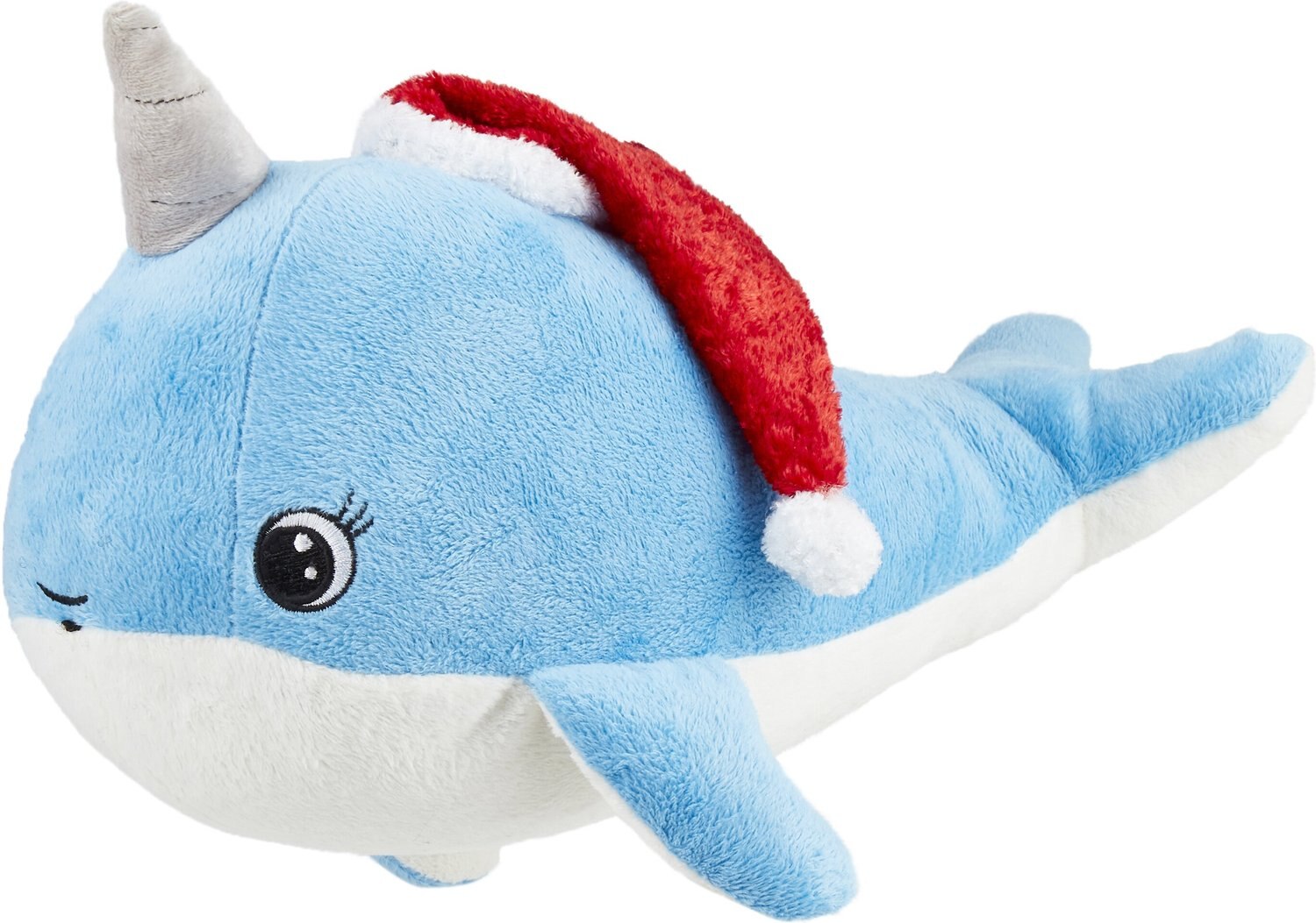 PETLOU Holiday Plush Narwhal Dog Toy