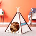 P.L.A.Y. Pet Lifestyle & You Teepee Tent Covered Cat & Dog Bed, Classic Eggshell