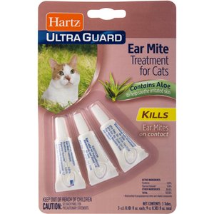 Hartz UltraGuard Medication for Ear Mites for Cats, 3 count