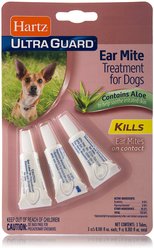 Hartz UltraGuard Medication for Ear Mites for Dogs, 3 count