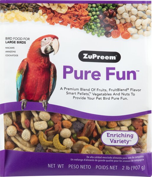 ZuPreem Pure Fun Large Bird Dry Food, 2-lb bag slide 1 of 7
