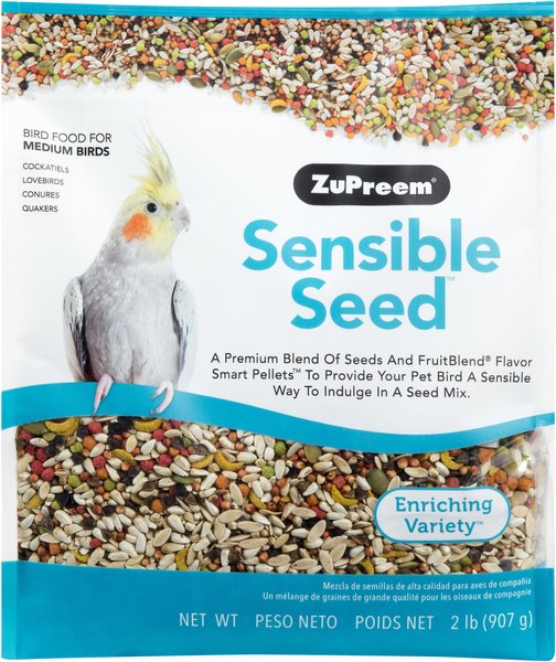 ZuPreem Sensible Seed Medium Bird Food, 2-lb bag slide 1 of 6