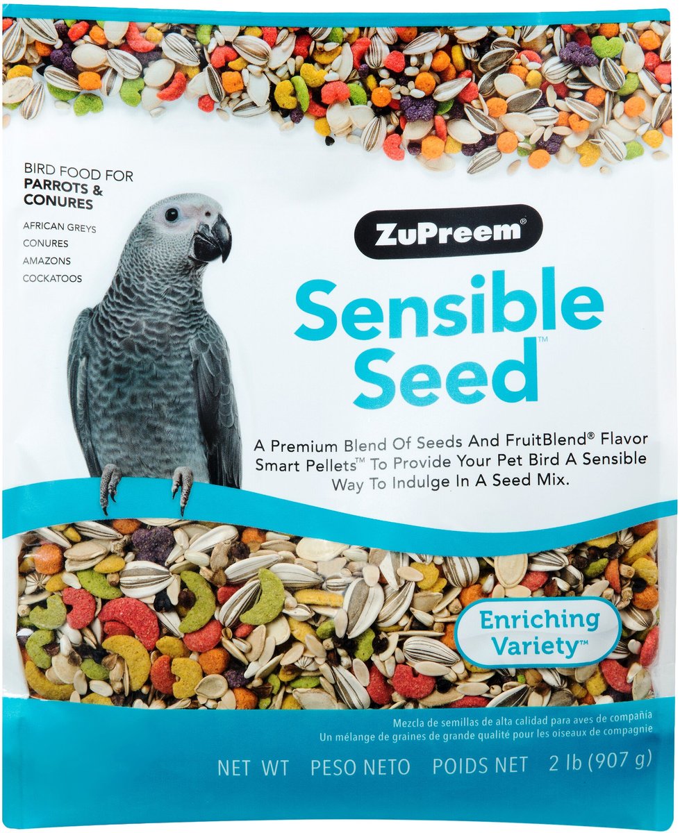 ZUPREEM Sensible Seed Parrot & Conure Bird Food, 2lb bag