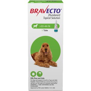 Bravecto Topical Solution for Dogs 9.9-22 lbs, 3 Month Supply