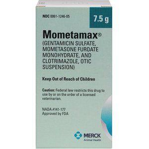 Mometamax (Gentamicin / Mometasone / Clotrimazole) Otic Suspension for Dogs, 7.5-g