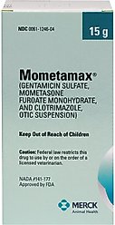 Mometamax (Gentamicin / Mometasone / Clotrimazole) Otic Suspension for Dogs, 15-g