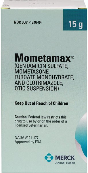 Mometamax (Gentamicin / Mometasone / Clotrimazole) Otic Suspension for Dogs, 15-g slide 1 of 8
