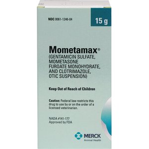 Mometamax (Gentamicin / Mometasone / Clotrimazole) Otic Suspension for Dogs, 15-g