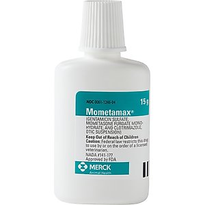 Mometamax (Gentamicin / Mometasone / Clotrimazole) Otic Suspension for Dogs, 15-g