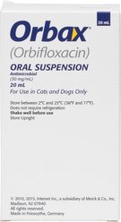Orbax (orbifloxacin) Oral Suspension for Dogs & Cats, 30 mg/mL, 20-mL