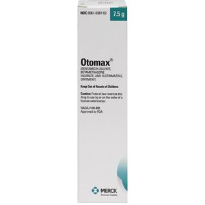 Otomax (Gentamicin / Betamethasone / Clotrimazole) Otic Ointment for Dogs, 7.5-g