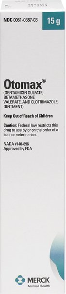 Otomax (Gentamicin / Betamethasone / Clotrimazole) Otic Ointment for Dogs, 15-g slide 1 of 7