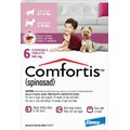 Comfortis Chewable Tablet for Dogs, 5-10 lbs & Cats 4.1-6 lbs, (Pink Box), 6 Chewable Tablets (6-mos. supply)
