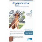 Interceptor Plus Chew for Dogs, 50.1-100 lbs, (Blue Box), 6 Chews (6-mos. supply)