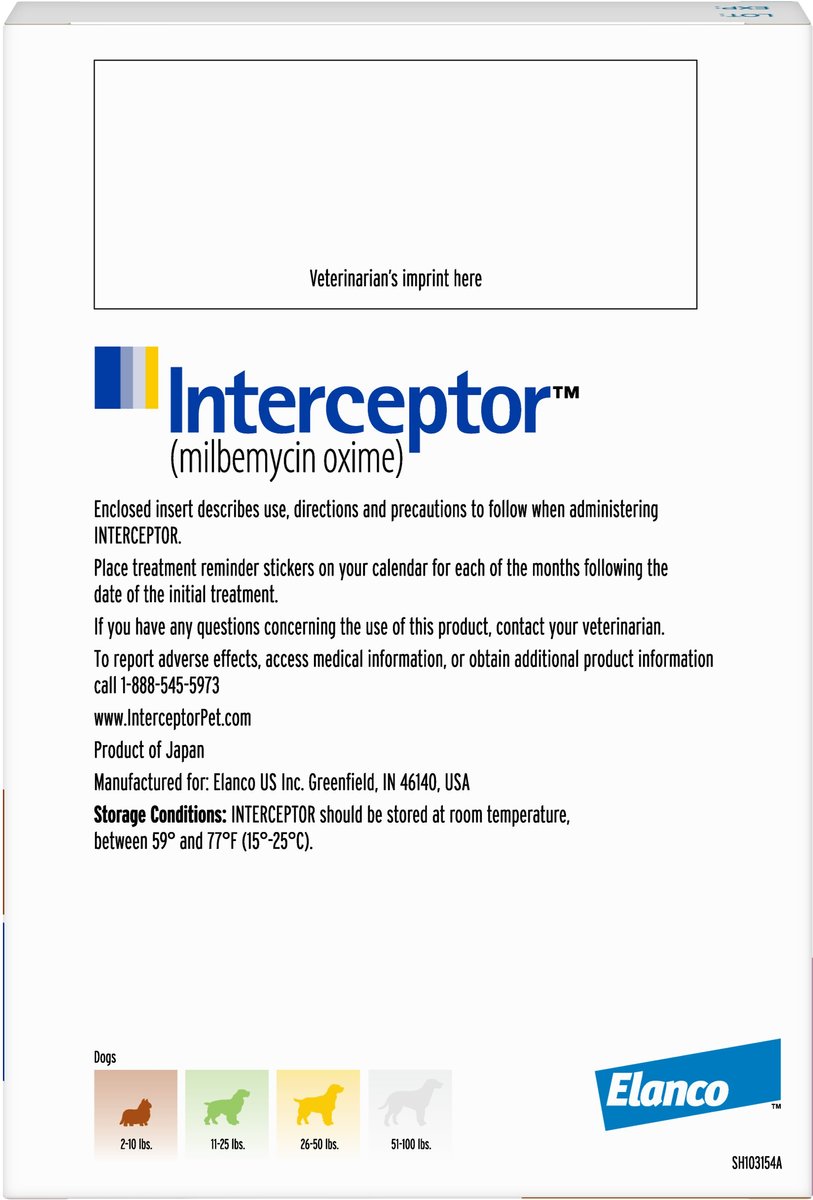 Interceptor spectrum for dogs 2 2024 10 lbs