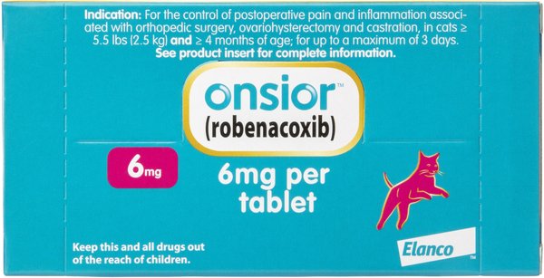 Onsior (robenacoxib) Tablets for Cats, 6-mg, 3 tablets slide 1 of 8