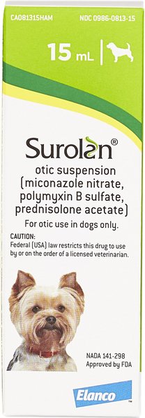 Surolan Otic Suspension for Dogs, 15-mL slide 1 of 5