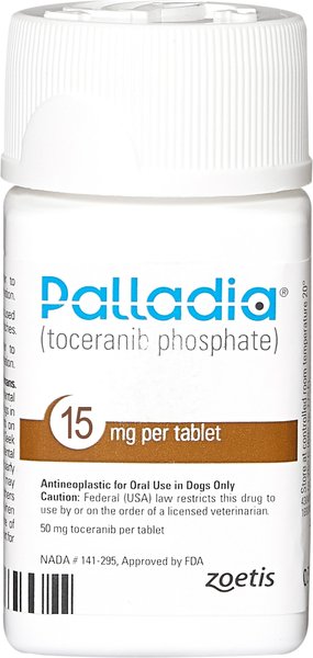 Palladia (toceranib phosphate) Tablets for Dogs, 15-mg, 1 tablet slide 1 of 6