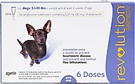 Revolution Topical Solution for Dogs, 5.1-10 lbs, (Purple Box), 6 Doses (6-mos. supply)
